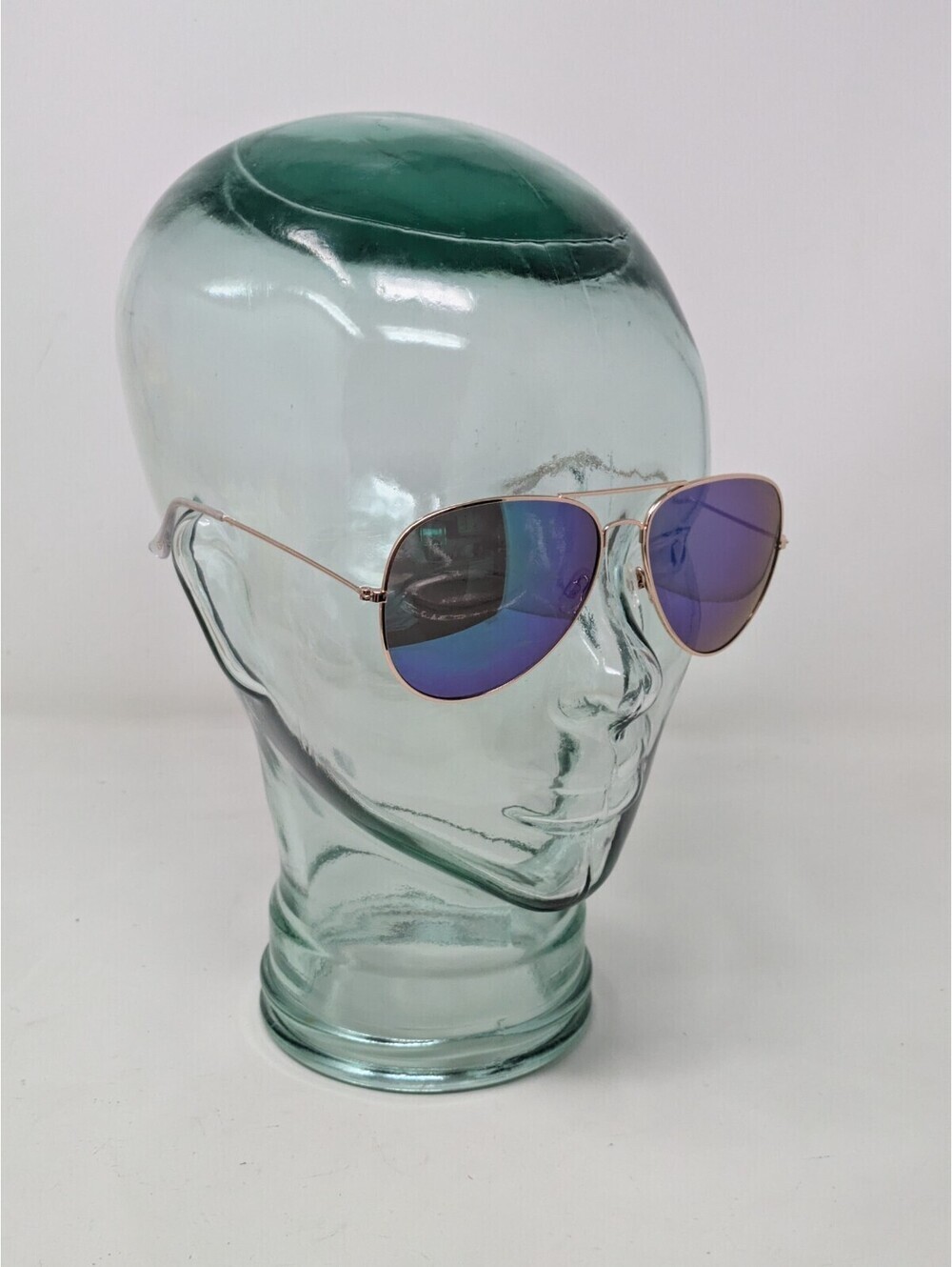 Christian Siriano Gold Aviator Blue Lens Flash Sunglasses-62-14-144
